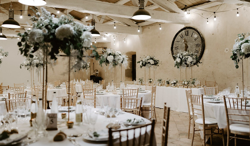 Wedding reception room of Château de Bois Rigaud in the south of France