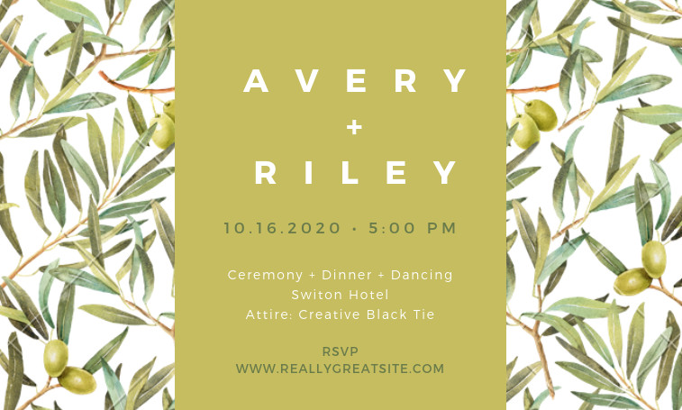 Modèle de faire-part en ligne proposé par Canva totalement gratuit.