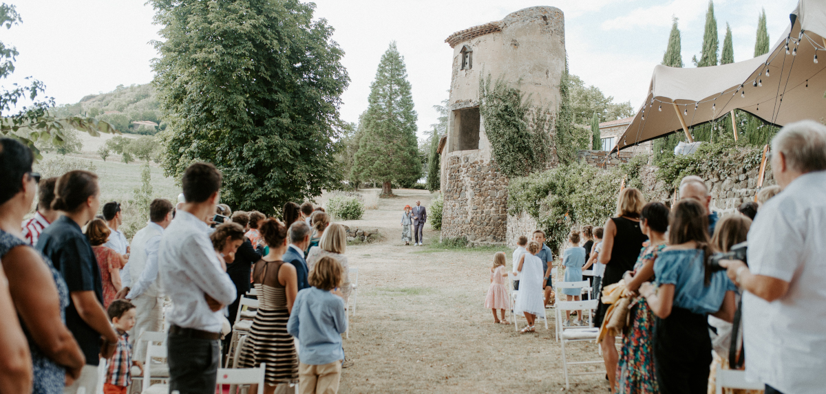 Panoramic view of a beautiful wedding venue in France, Château de Bois Rigaud