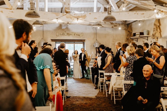 Photo d''une cérémonie de mariage au Château de Bois Rigaud.