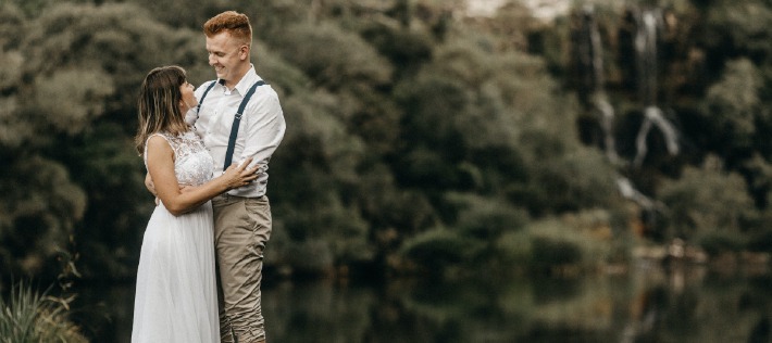 Photo d'un mariage organisé à deux en petit comité'