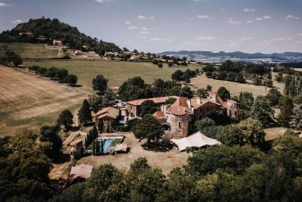 Photo du décor d'un mariage organisé au château de Bois Rigaud au coeur de la France