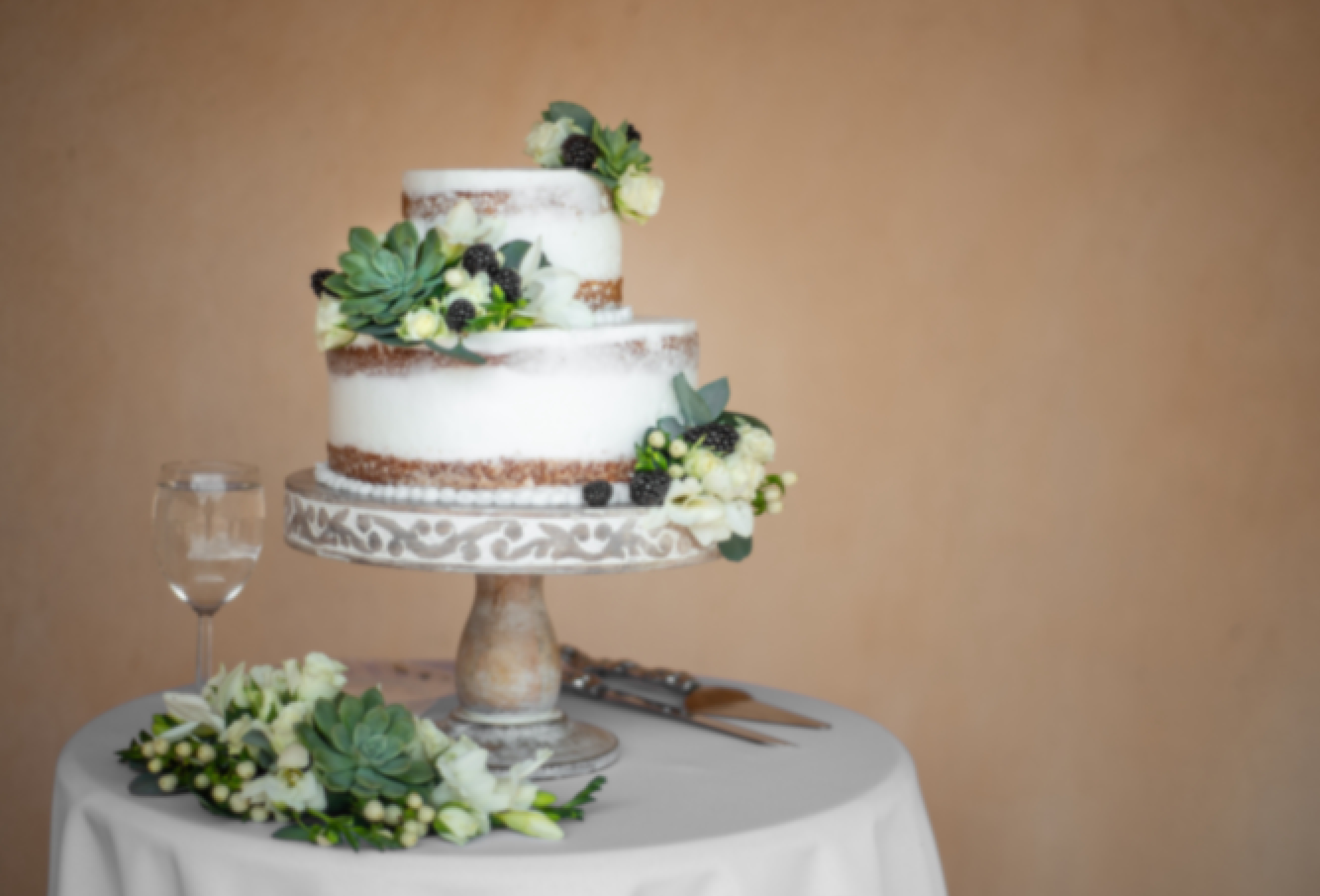 Photo d'un wedding cake préparé pour un mariage par un cake designer dans le Puy-de-Dôme à Clermont-Ferrand