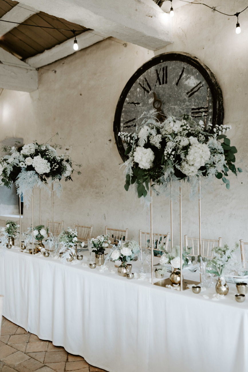 Photo d'une cérémonie laique prise au Château de Bois Rigaud lors d'un mariage célébré dans l'une des salles de réception du domaine en Auvergne.