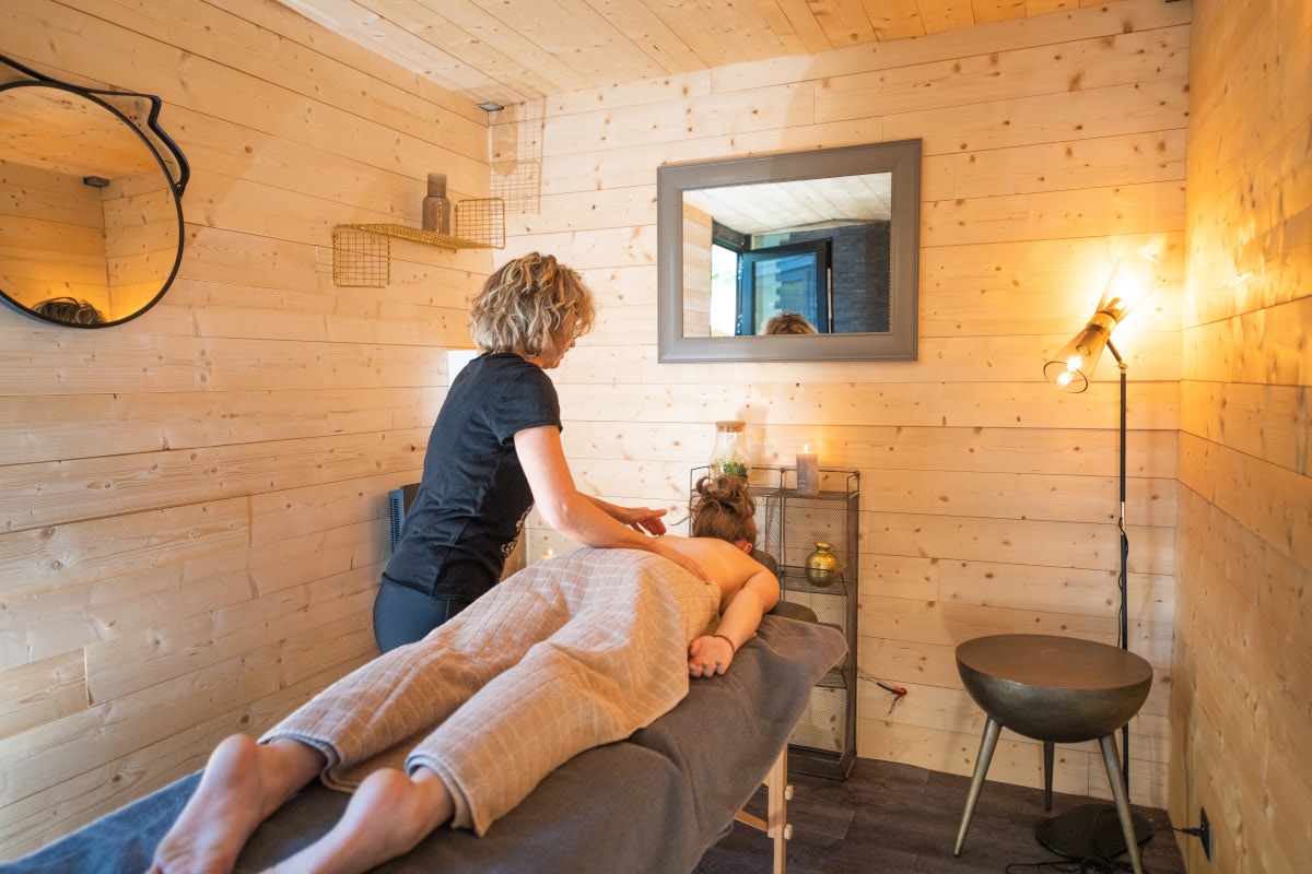 Massage and wellness area at Château de Bois Rigaud, France.