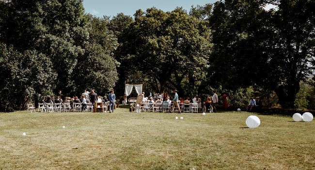 Photos des jardins du château de Bois Rigaud prise à l'occasion d'un mariage